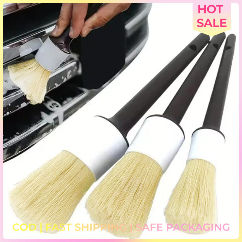 3PC/Set Car Auto Detailing Brush, Auto Detailing Brushes Cleaner แปรงรายละเอียดรถภายนอก Super-Soft B