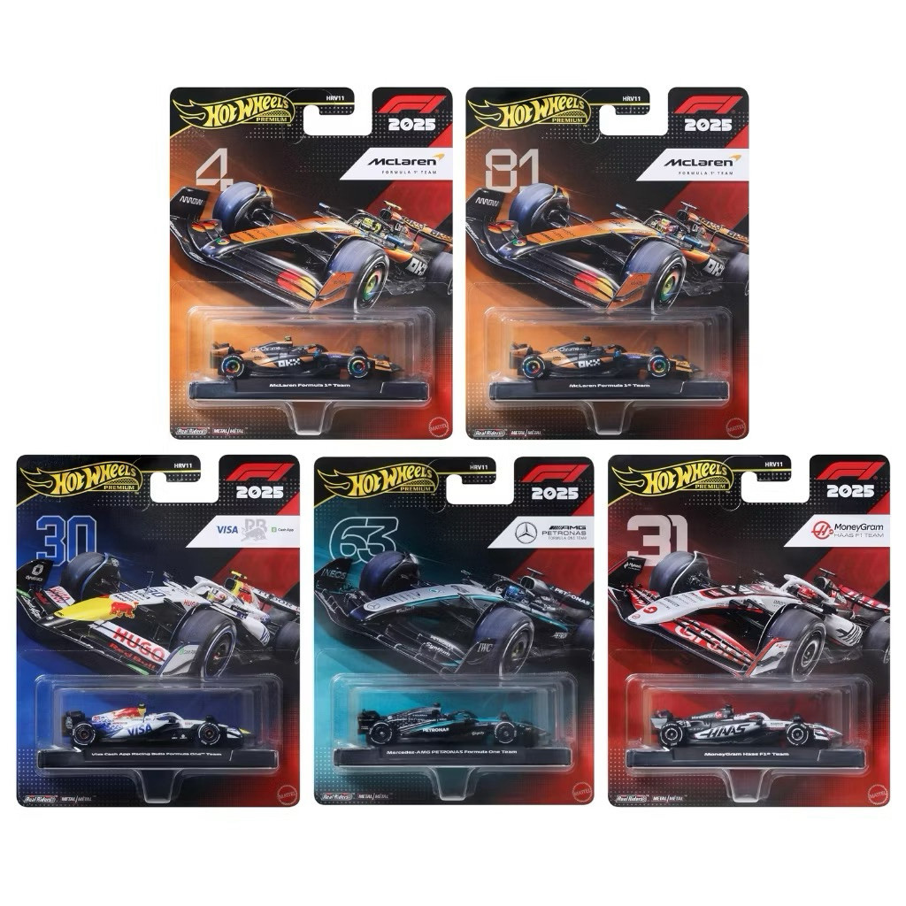 Hot Wheels Premium Formula 1 Race Assortment 2025 แท้ Mattel รถเหล็ก F1 Premium Set