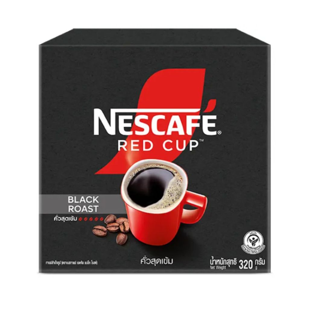 เนสกาแฟ เรดคัพ แบล็คโรสต์กาแฟสำเร็จรูป Nescafe Red Cup Black Roast 320g.