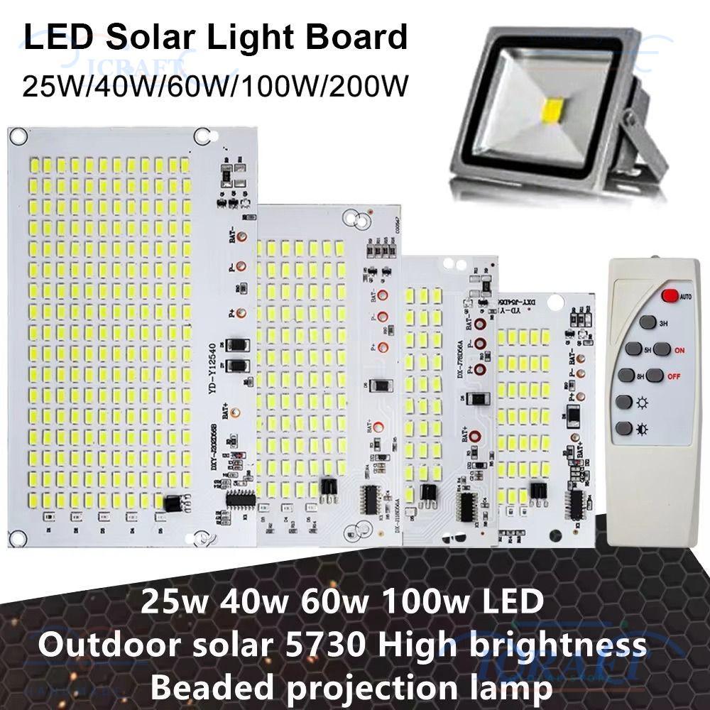 ICRAFT 1 ชิ้นไฟ LED, แสงสีขาว 25/40/60/100/250W แผงแหล่งกําเนิดแสง, SMD5730 ความสว่างสูงพร้อมรีโมทคอนโทรล Floodlight