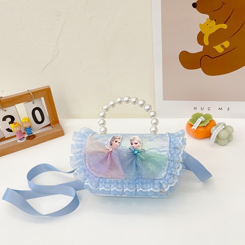 Elsa ของขวัญ Elsa Messenger กระเป๋า Elsa Princess กระเป๋าถือสาวกระเป๋าแช่แข็งเด็กกระเป๋าใบเล็กสาว