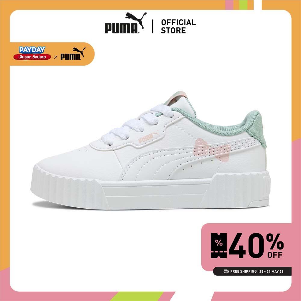 PUMA Kids Carina 3.0 Girly Sneakers Kids สีขาว - 40280801