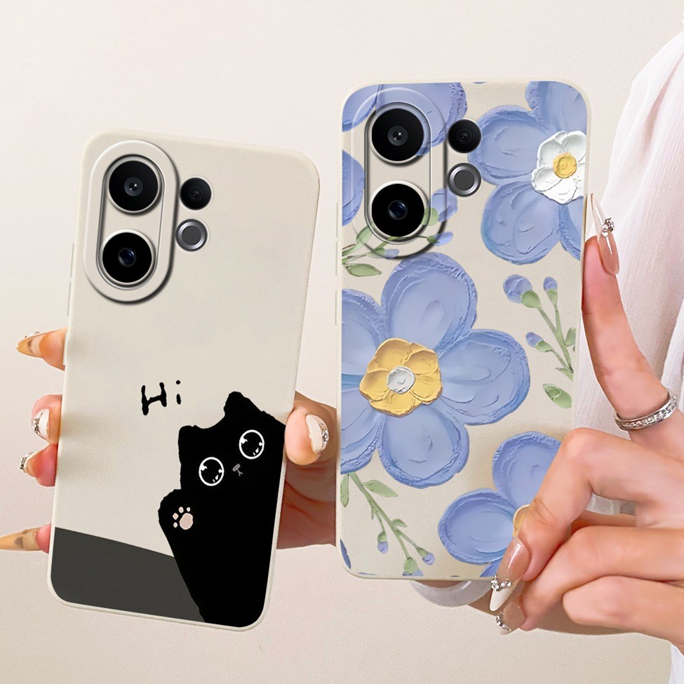 สําหรับ Vivo T4 Pro กรณี V2510 ซิลิโคนแฟชั่นแมวน่ารักตลกรูปแบบสําหรับ Vivo T4Pro เคสโทรศัพท์