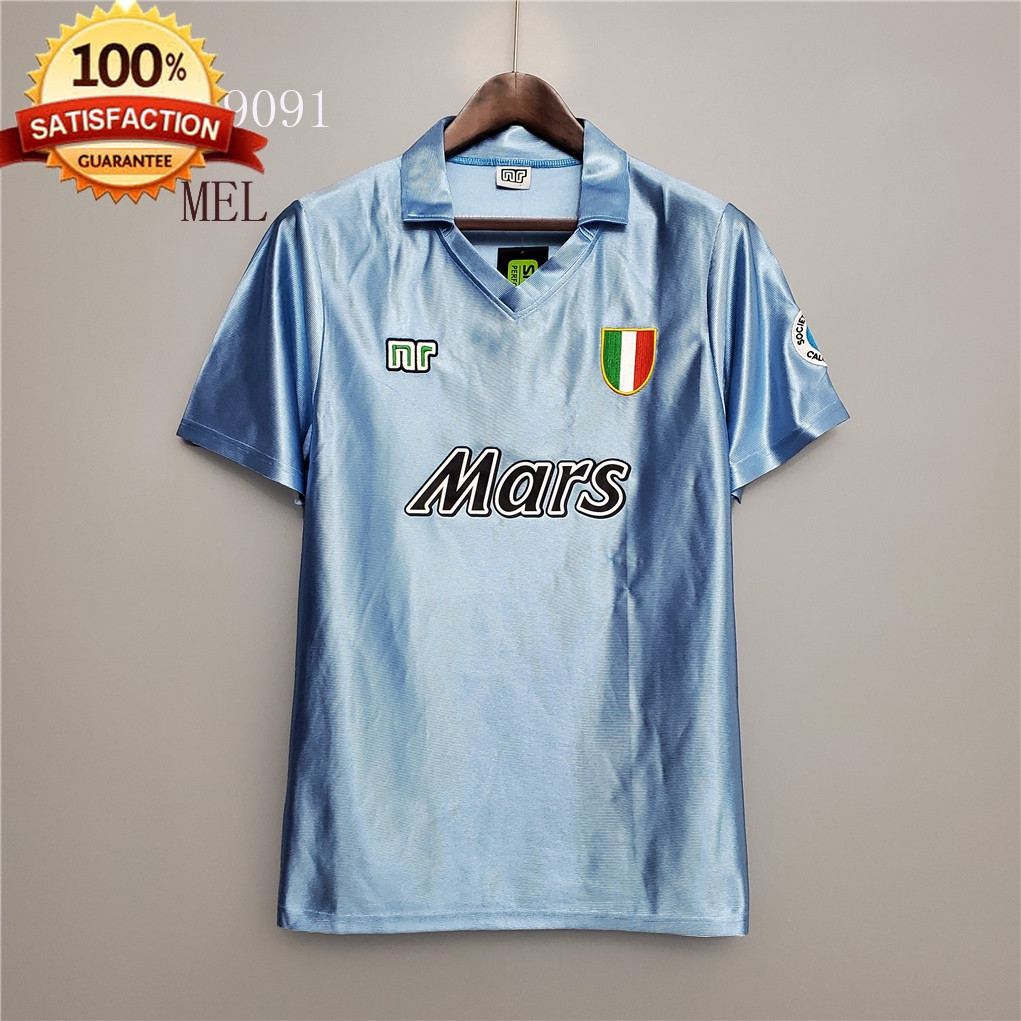 1986-1993 1990-91 NAPOLI Home Retro เสื้อฟุตบอลผู้ชาย Marradona ทีมยูโรขนาด
