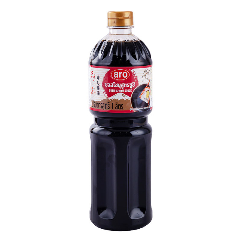 เอโร่ ซอสโชยุ สูตรซูชิ 1 ลิตร ARO Sushi Shoyu Sauce โชยุญี่ปุ่น รสกลมกล่อม หอมถั่วเหลือง