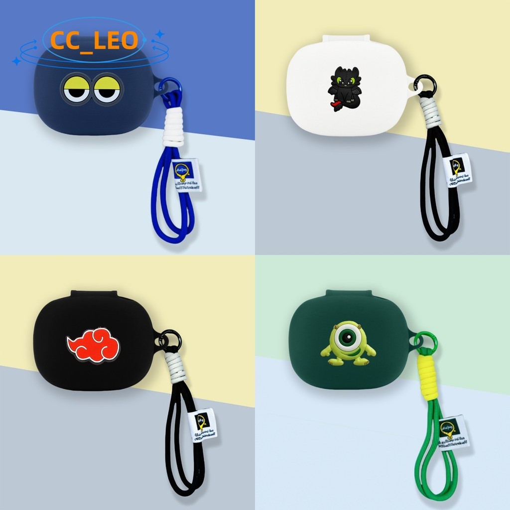 for B&O Beoplay Eleven Case Cartoon Silicone Soft Case with Cute Lanyard Suitable for B&O Beoplay EX