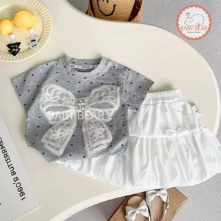 ใหม่ ชุดเด็กหญิงแฟชั่น ชุดเซ็ตเด็กหญิงน่ารัก Summer Collection สไตล์เกาหลีมินิมอล