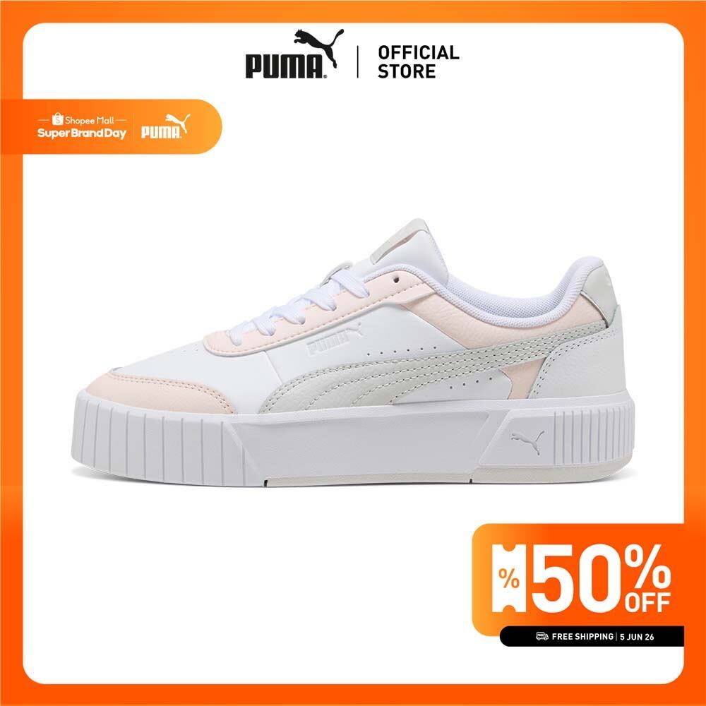 PUMA Basics รองเท้าผ้าใบ Carina Mia สำหรับผู้หญิง สีขาว - 40263707