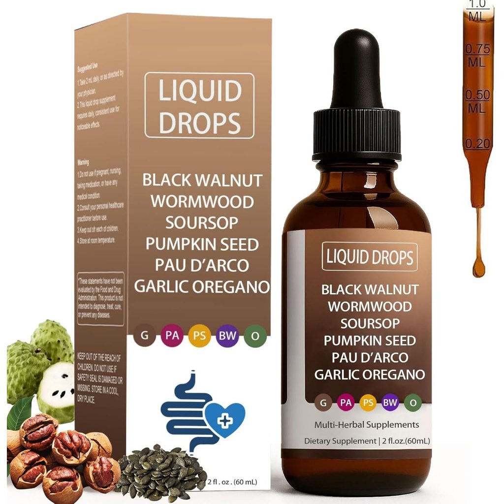 Vello Black Walnut โกฐจุฬาลัมพา ล้างลำไส้, โกฐจุฬาลัมพา วอลนัตดำ กานพลู หยด, Gentle ล้างลำไส้ & สุขภาพ & Absorption