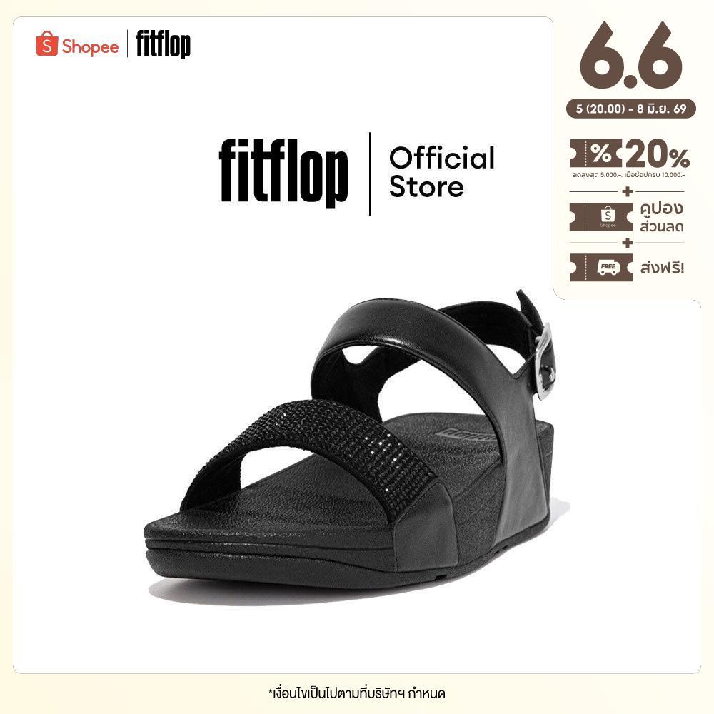 FITFLOP LULU CRYSTAL EMBELLISHED B/S รองเท้าแตะแบบรัดส้นผู้หญิง รุ่น EC3-090 สี ALL BLACK