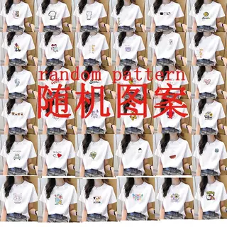 สุ่มกับกรณีt เสื้อผู้หญิงแขนสั้นด้านบนผู้หญิงเสื้อยืดสําหรับผู้หญิง