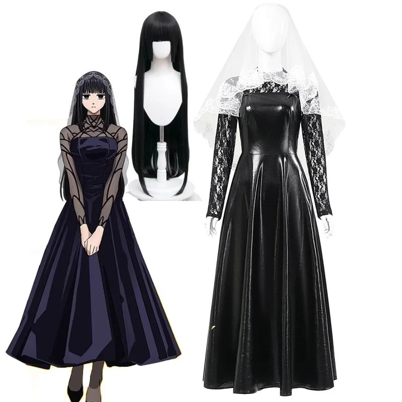 ZH พร้อมสต็อกOsaragi คอสเพลย์อะนิเมะ Sakamoto วันเครื่องแต่งกายวิกผมชุด Veil Coat ชุดผู้หญิง Assassi