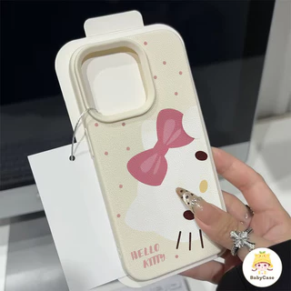 ซองหนังลายจุด เฮลโล คิตตี้ สุดน่ารัก สำหรับ Samsung A17 A36 A05s A15 A07 A35 A06 A24 A16 A15 A54 A34 A53 S23 ULTRA
