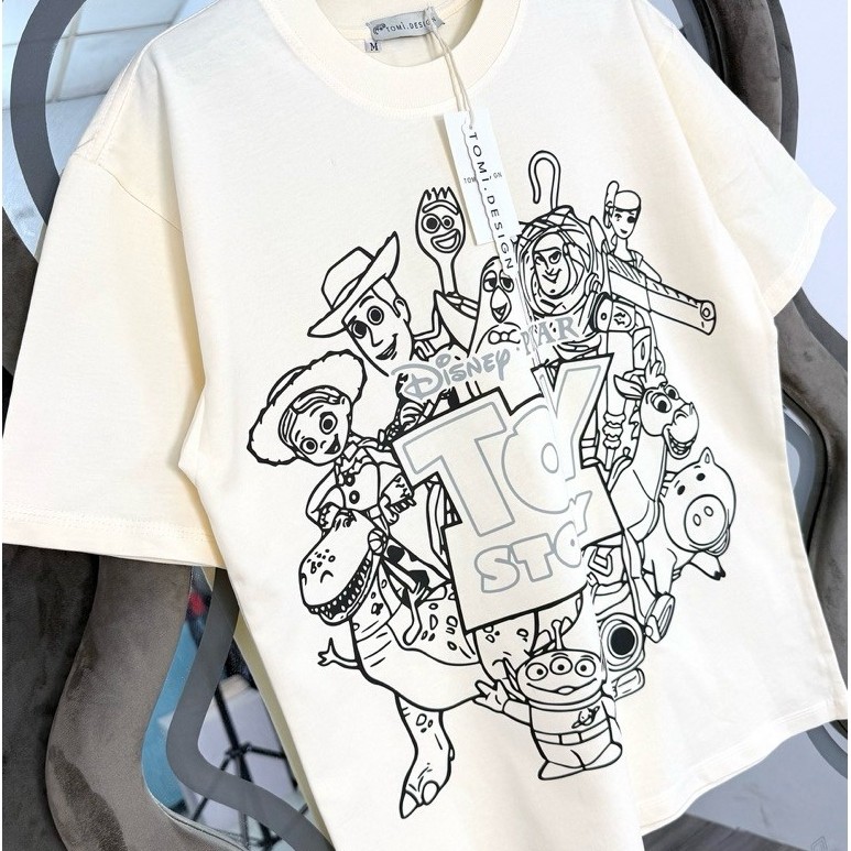 Disney Toy Story ใหม่ QCCC L1 เสื้อยืด Full Tag - ผ้าฝ้าย 2 ทาง