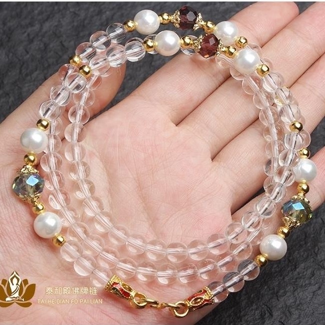 เลียนแบบไข่มุกประเทศไทย Amulet CHAIN คริสตัล Amulet CHAIN ประเทศไทย Amulet เฉพาะ 6 มม.สร้อยคอมุก FPL