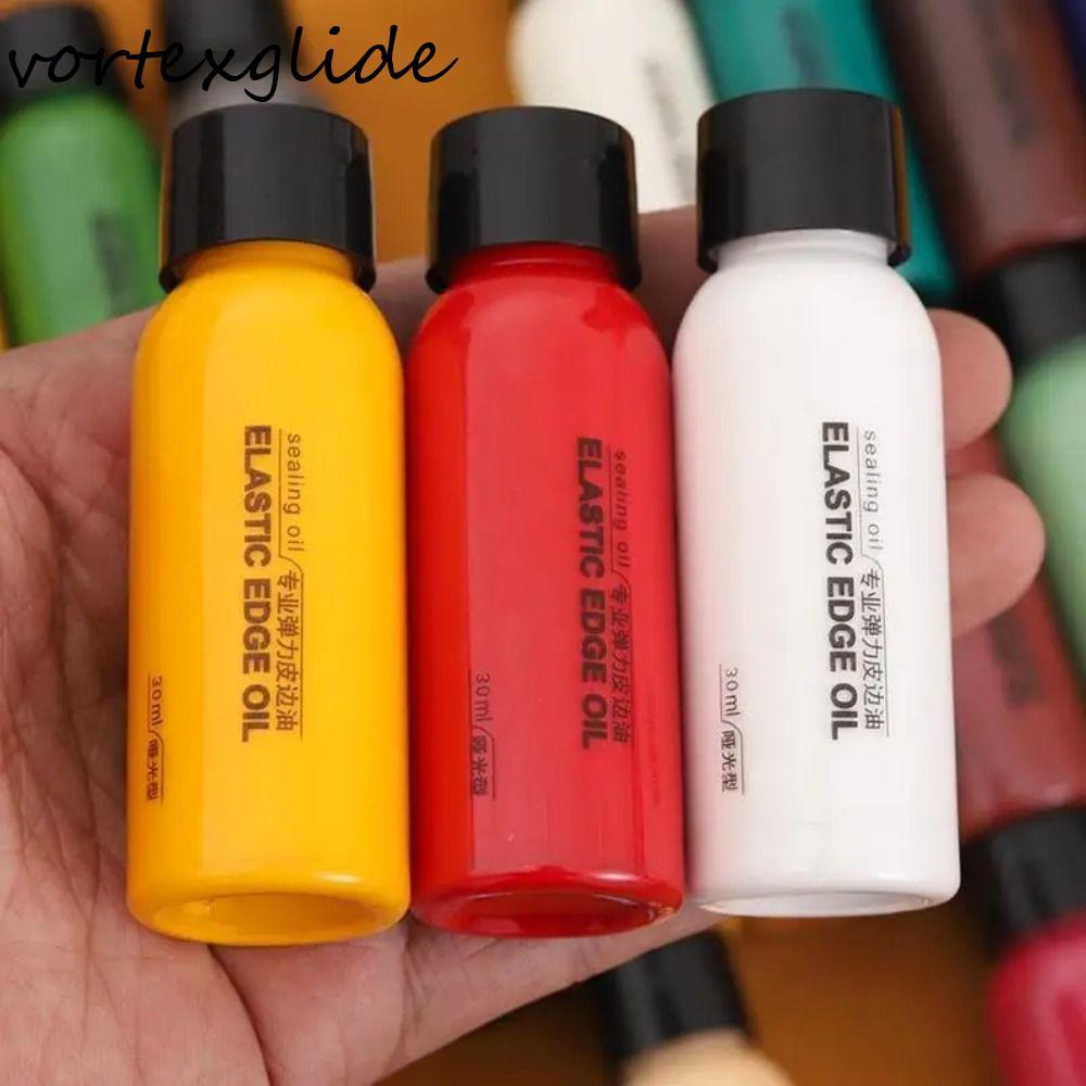 VORTEXGLIDE หนังขอบน้ํามัน Finishing Agent,ที่มีสีสัน Dye Dressing หนังขอบสีน้ํามัน,เสื้อสี 30ml หนังขอบรองเท้า Pigment กระเป๋าเข็มขัด