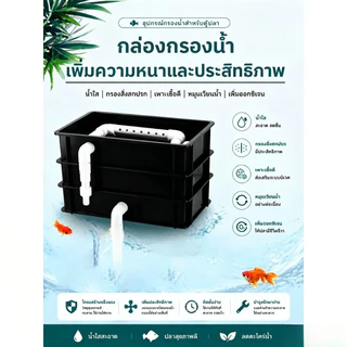 กล่องกรองตู้ปลาแบบหมุน ขนาดเล็ก วัสดุPE ระบบหมุนเวียน+เพิ่มออกซิเจน ทำน้ำใสสะอาด ปกป้องปลา