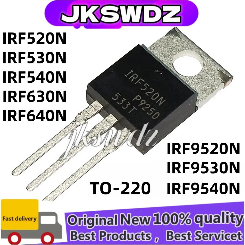 1-5PCS IRF520N IRF530N IRF540N IRF630N IRF640N IRF9520N IRF9530N IRF9540N PBF TO-220 MOS IC ชิปสต็อก