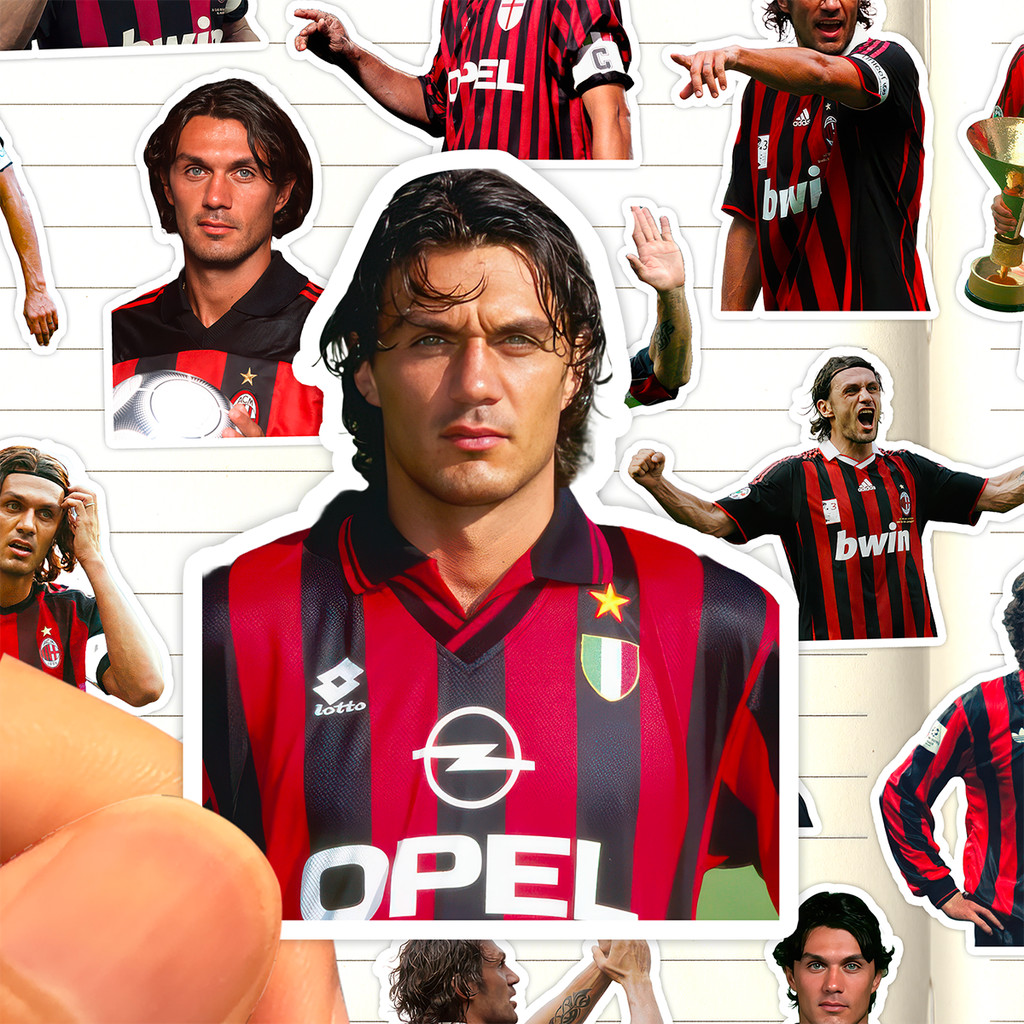 สติ๊กเกอร์ PaloMaldini HD กันน้ํา AC Milan Football Athlete PaoloMaldini Collection สติ๊กเกอร์