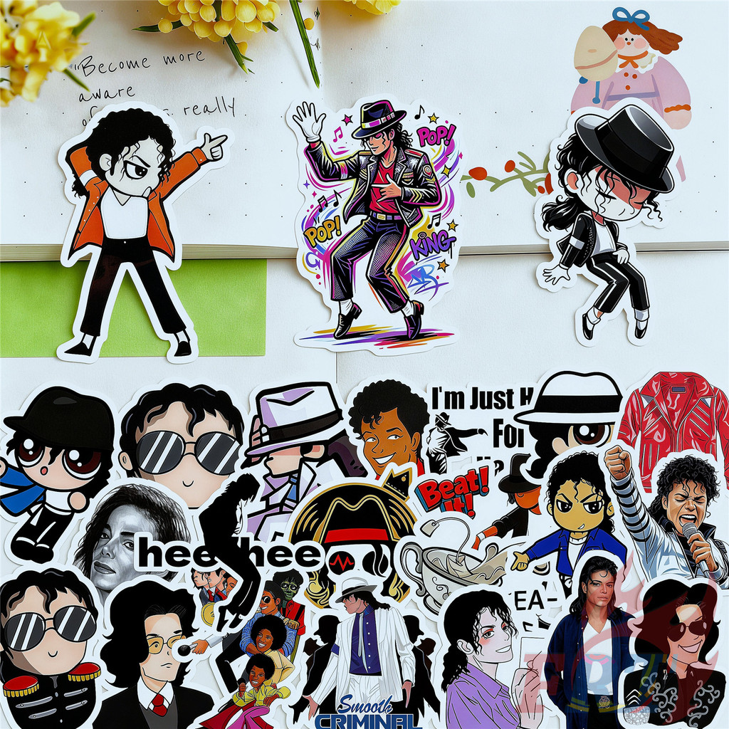 140ชิ้น/เซ็ต ❀ สติ๊กเกอร์ไดอารี่ Michael Jackson MJ Mini ❀ DIY สติ๊กเกอร์สติ๊กเกอร์ตกแต่งแฟชั่น