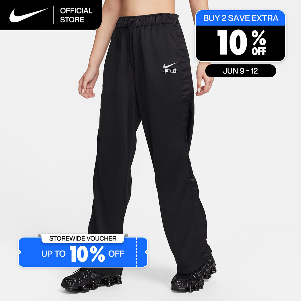 Nike Women's Air Mid-Rise Breakaway Pants - Black [FN1906-010]