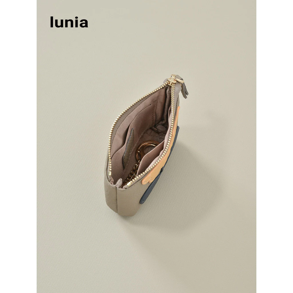 Lunia สไตล์จีน Cowhide ดอกไม้กระเป๋าเหรียญหนังแท้ผู้ถือบัตร Key Drivers License ลิปสติกหูฟังกระเป๋าเก็บ thumbnail 6