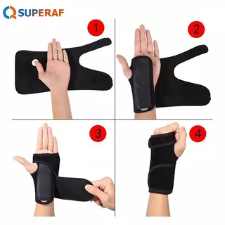 SUPERAF COD ที่พยุงข้อมือบรรเทาปวด โลหะ เฝือกข้อมือปรับได้ สายรัดนิ้วหัวแม่มือล็อกแน่น