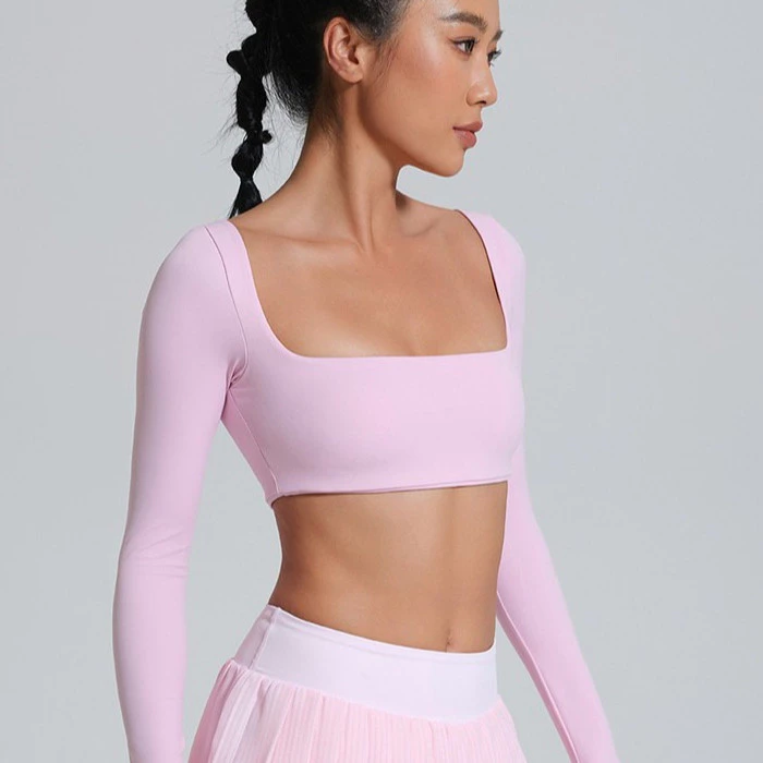Anran เสื้อยืดแขนยาว เข้ารูป ออกกำลังกาย-โยคะ-วิ่ง thumbnail 4