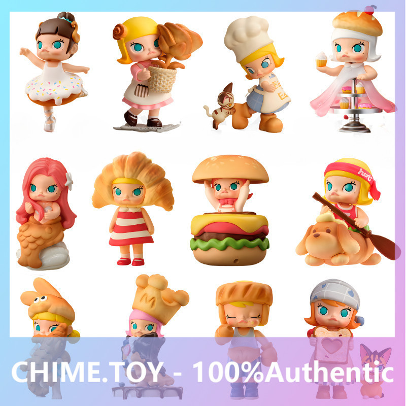 POPMART POPMART MOLLY Bread Head Series Mystery Box ของขวัญเล่นอินเทรนด์