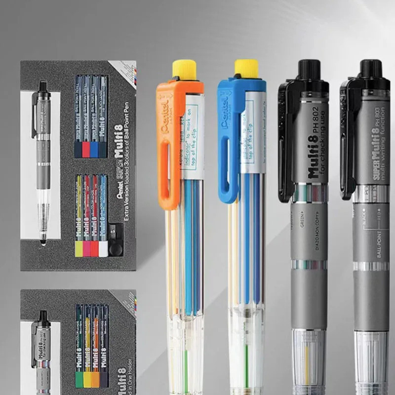 Multi 8 PH802ST ดินสอตะกั่วชุด,อัตโนมัติ Knock ประเภทดินสอสีสําหรับ Designer Artist 2.0 มม.เขียนจุด Sketching และ Doodling ปากกา