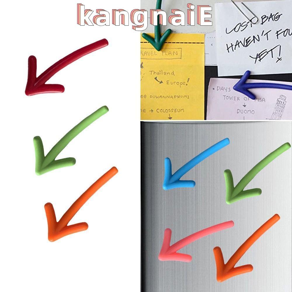KANGNAI สติ๊กเกอร์ไวท์บอร์ดแม่เหล็ก 6 ชิ้น, แม่เหล็กติดตู้เย็นซ้อน, ลูกศรที่ถอดออกได้สีสุ่มแม่เหล็กสติกเกอร์อุปกรณ์สํานักงาน