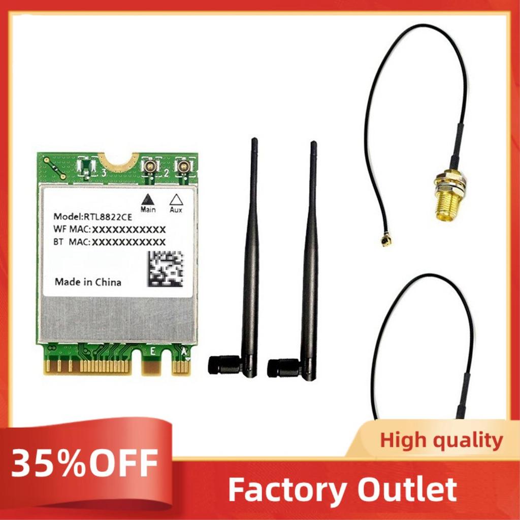 RTL8822CE การ์ดเครือข่ายไร้สายDual-Band 2.4G/5G M.2 A/E Key WiFiการ์ดบลูทูธ 5.0 แล็ปท็อปWin10/11 Lin