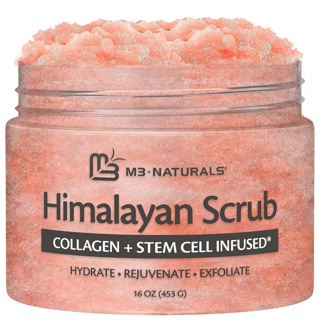 เกลือหิมาลัยขัดผิว ใบหน้า เท้า และร่างกาย Exfoliator ด้วยคอลลาเจนและสเต็มเซลล์ สครับขัดผิว สําหรับ T