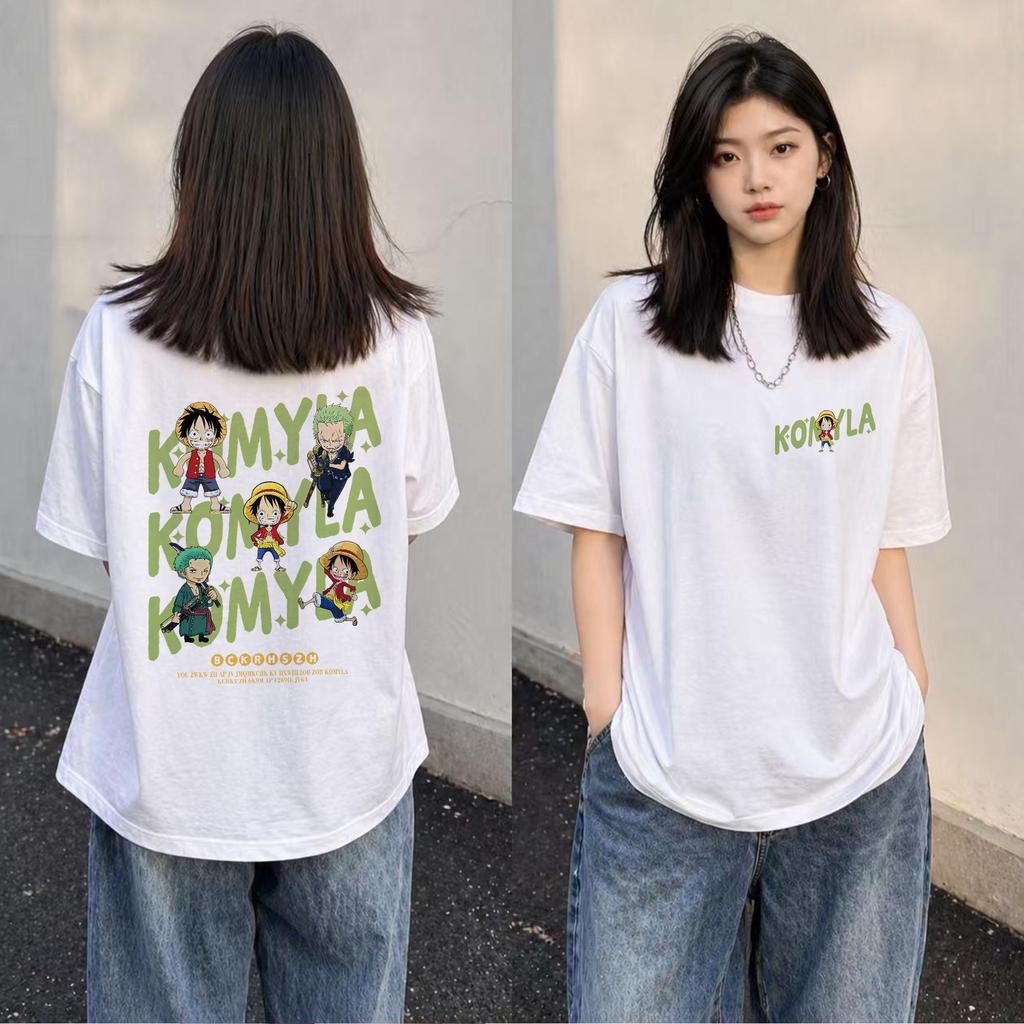 (ผ้าฝ้าย100%) Luvoro 2026 Cotton ย้อนยุค oversize T-shirt รูปที่ 4