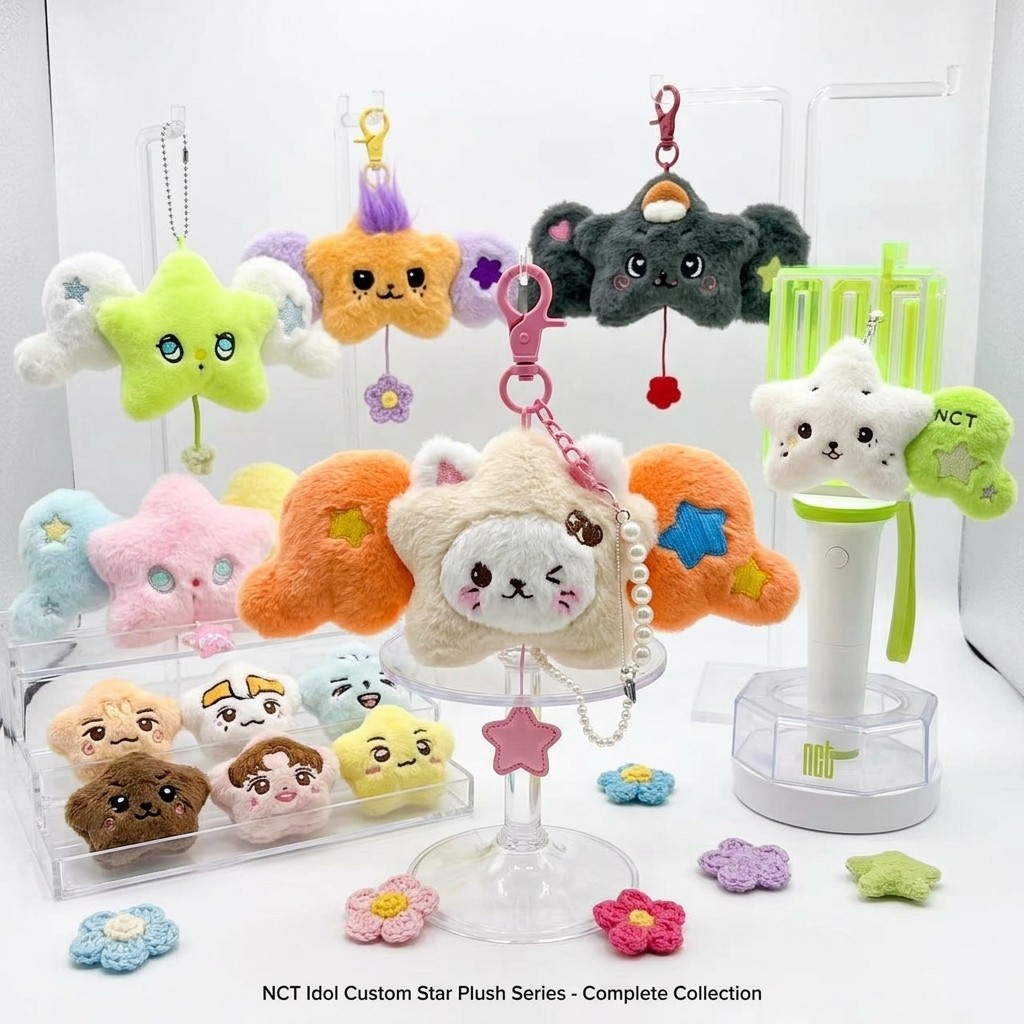 WICHU Star Series Winged Angel Plush จี้: กระเป๋านักเรียนอุปกรณ์เสริม,เด็กสะสมของขวัญของเล่น, NCT WI