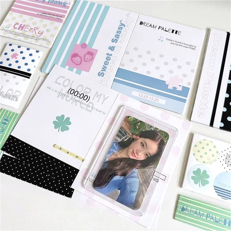 7 ชิ้น/เซ็ต Dopamine สติกเกอร์ปิดผนึกการ์ดอวยพรชุดวัสดุบรรจุภัณฑ์ DIY ตกแต่ง