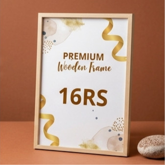 กรอบรูปไม้ 16RS 40 X 60 CM กรอบรูปกรอบไม้ขนาดกรอบไม้สนธรรมชาติ
