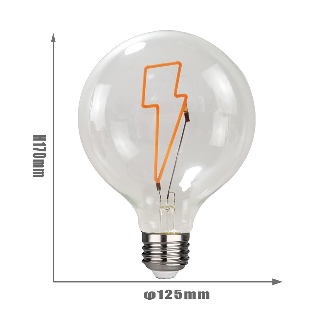 G125 4w ในครัวเรือนตกแต่ง LED Letter Bulb E27 LED Night Light Edison Bulb