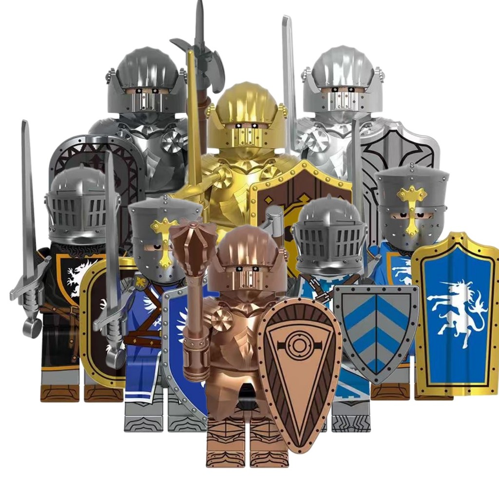 Ancient Soldier Action Figure Gothic Knights Black Eagle Knight Gothic Knights ของเล่นคอลเลกชันบล็อกอาคารสําหรับเด็ก