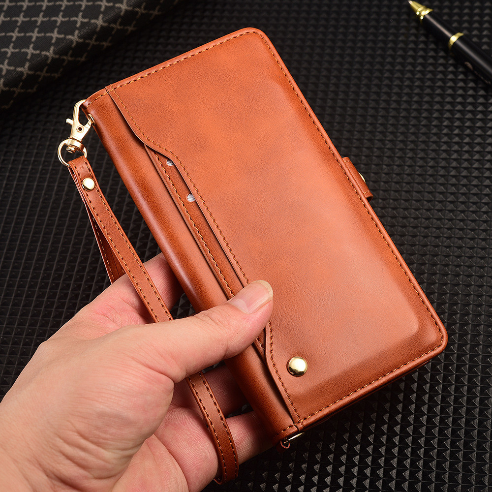 เคสโทรศัพท์หนังอเนกประสงค์สําหรับ Xiaomi 17t Pro 17 Ultra Pro Max กระเป๋าสตางค์กระจกผู้ถือบัตรกระเป๋าเงินสด Anti-Lost สายรัดข้อมือกันกระแทกป้องกันพลิก