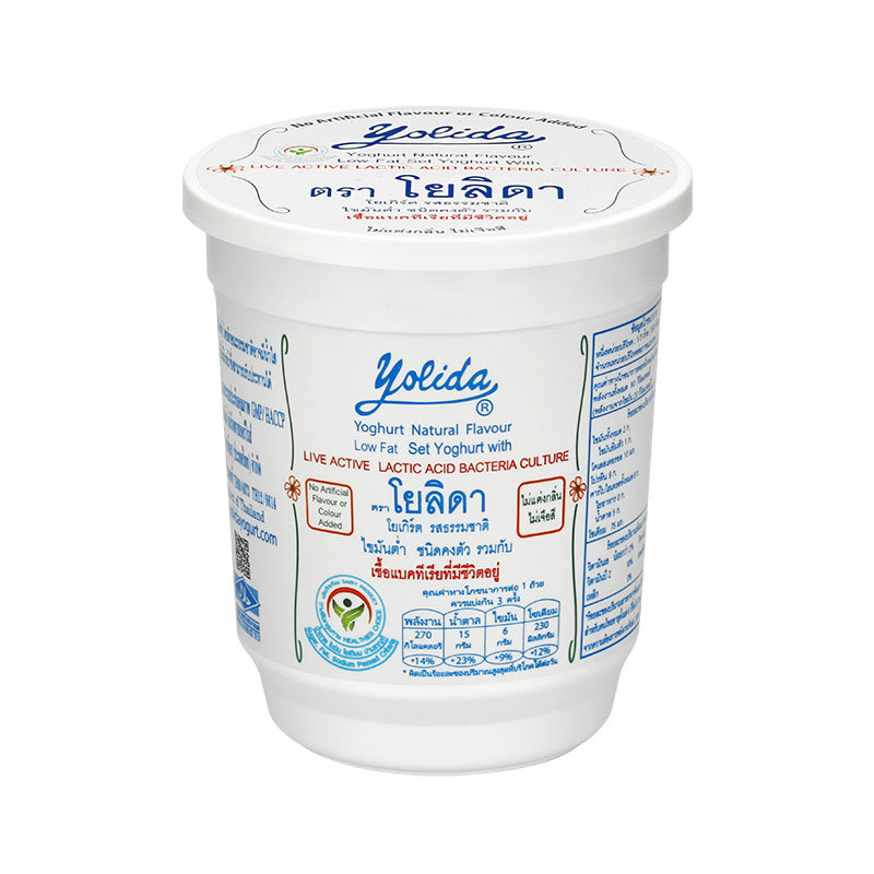 โยลิดา โยเกิร์ต รสธรรมชาติ 450 ก. (YOLIDA Yoghurt Low Fat Unsweetened 450 g)