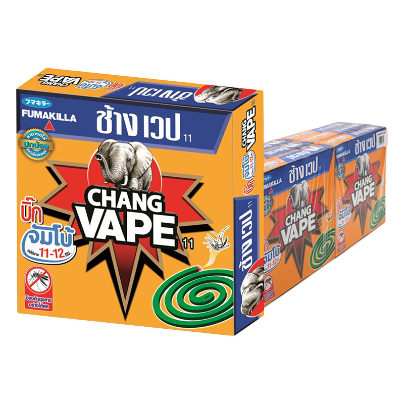 ช้างเวป ยาจุดกันยุง จัมโบ้ x 6 (CHANG VAPE Mosquito Coil Jumbo x 6) โปโลแมน POLOMAN