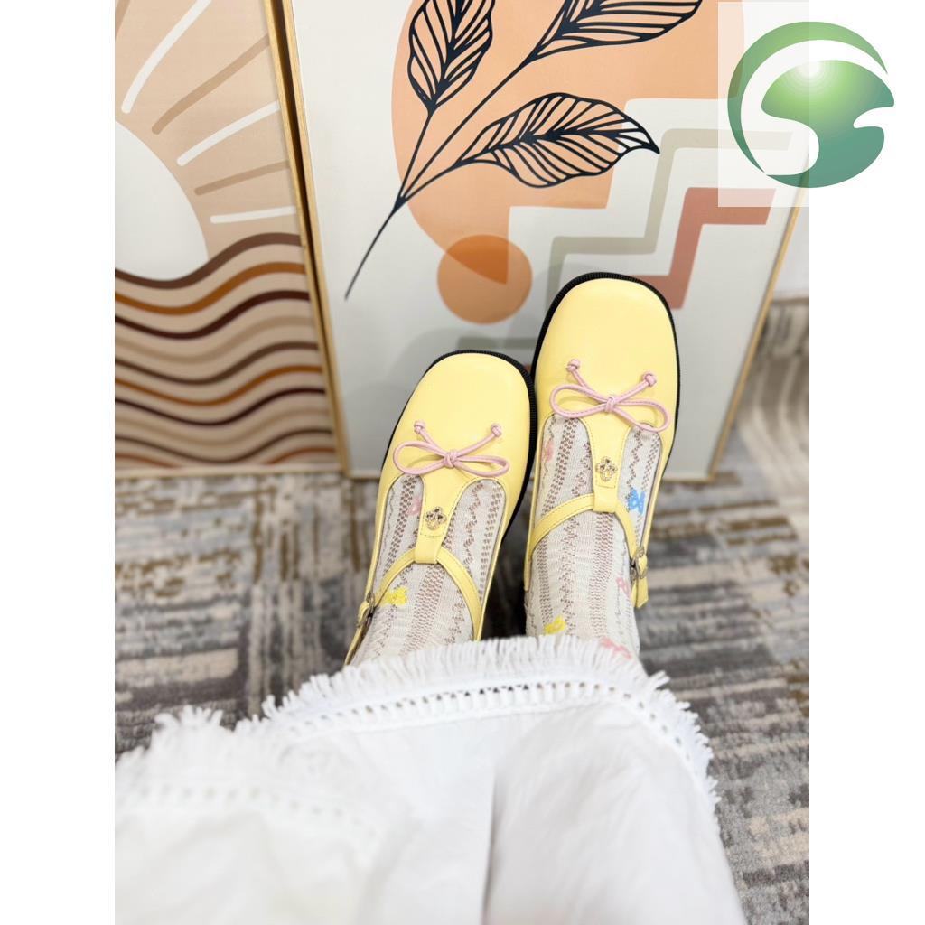 AH2 Hy_shoes. รองเท้า Aiko Pastel Yellow Marry Jane