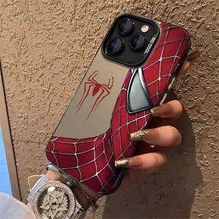 Spider-Man สําหรับ iPhone 16 15 14 Pro Max 12 13 Mini 11Pro XS XR 7 8 Plus SE ป้องกันหน้าจอปลอกกันกระแทก