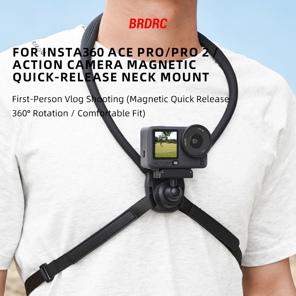 สําหรับ Insta360 Ace Pro2 Magnetic Quick Release Neck Bracket First View วงเล็บการถ่ายภาพ Gopro อุปกรณ์เสริมสําหรับกล้องกีฬา