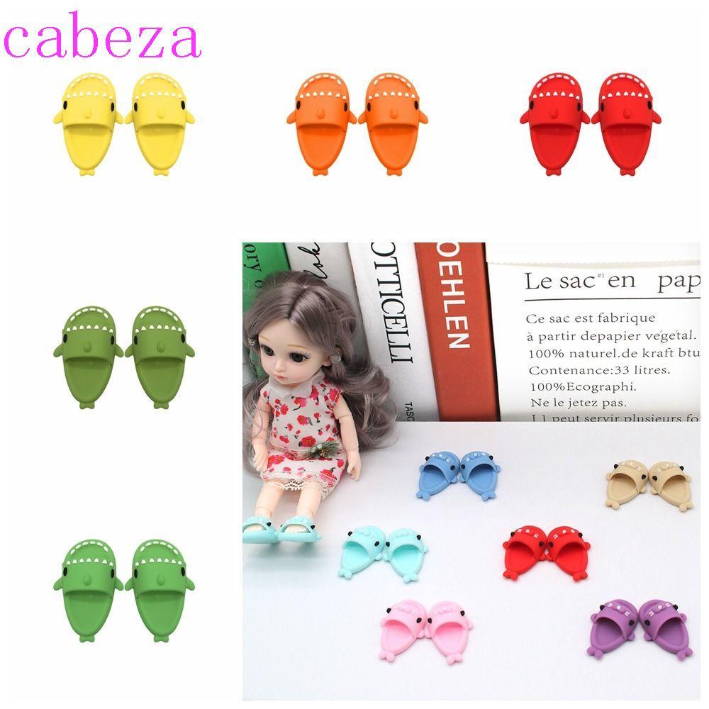 CABEZA Ob11 ตุ๊กตา Shark รองเท้าแตะ,รองเท้าแตะรอบ Toe BJD12 ตุ๊กตารองเท้า,รองเท้าตกแต่ง Mini การ์ตูน