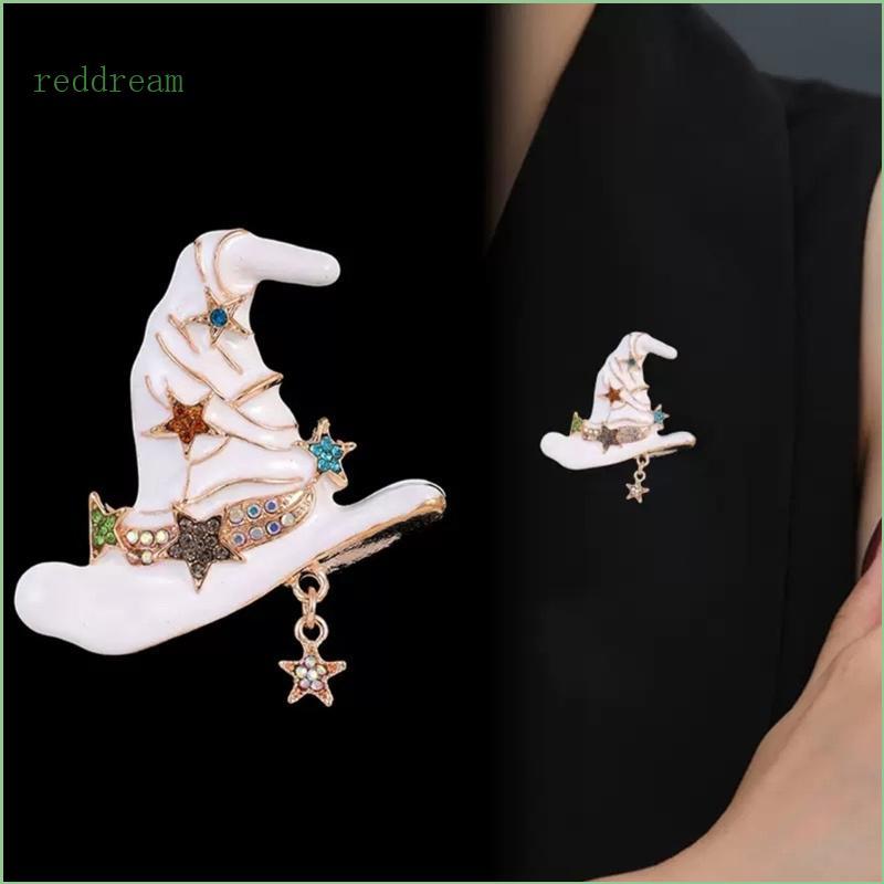 Vintage Wizard Hat Brooch Alloy Pin Gothic Halloween Jewelry Accessories