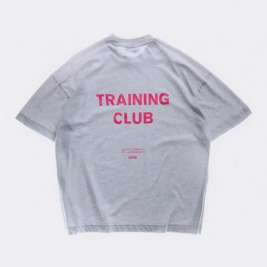 UVU Training club เสื้อยืดแขนสั้นผ้าฝ้ายแท้