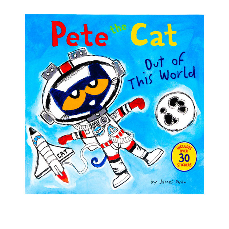 ต้นฉบับภาษาอังกฤษ Pete the Cat ออกจากโลกนี้ Pete the World Pete the Cat Enlightenment Reading Pictur