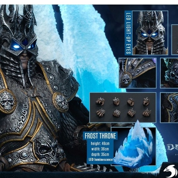 ของเล่นฉลาม 1/6 SK-007/SK-007 World of Warcraft Lich King Arthas Action Figure